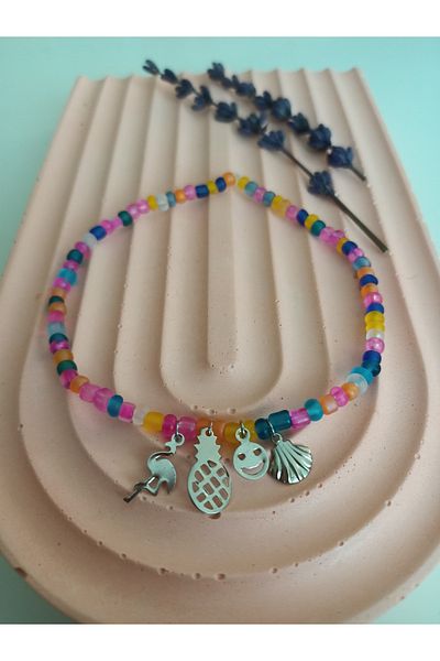 Klotho Design Children's Multicolored Knitted Anklet