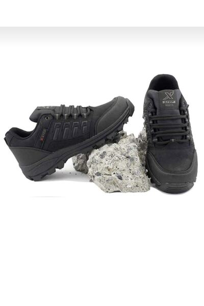 XStep Karagöz Kundura Unısex Siyah Suya Soğuğa Dayanıklı Kışlık Trekking Kısa Bot