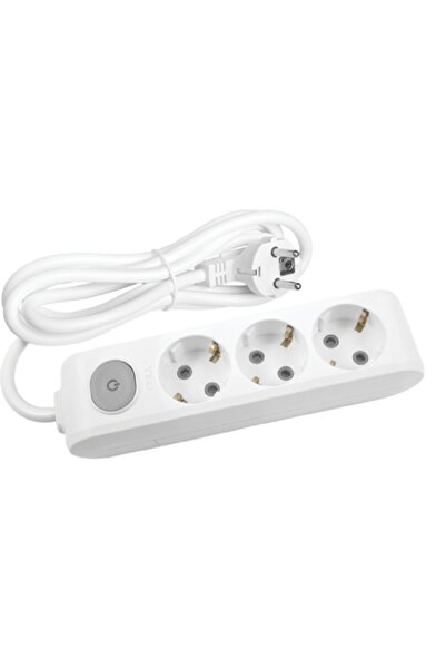VİKO Viko Multi Let (3'Lü) Üçlü Priz Topraklı Anahtarlı Kablolu 1 (Bir) Metre