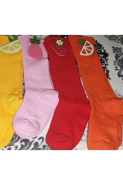 ÖZKARDEŞLER BABY Bebek Diz Altı Çorap Keçe Fükürlü 4 Lü