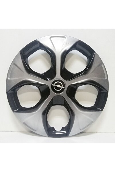 Opel Corsa 15"inç Kırılmaz 4 Adet 1 Takım Siyah Gri Jant Kapağı