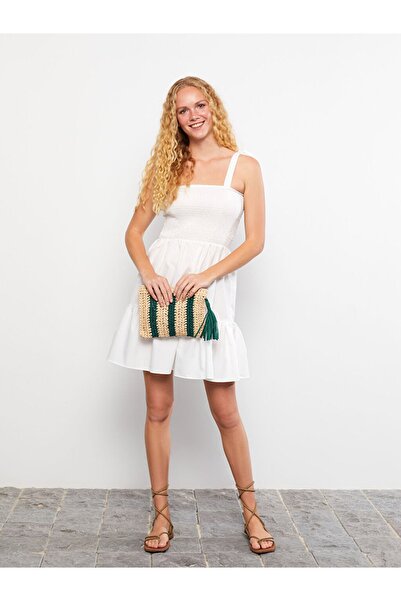 LC Waikiki LCW Limited Square Neck Straight Sleeveless Poplin Women's Dress