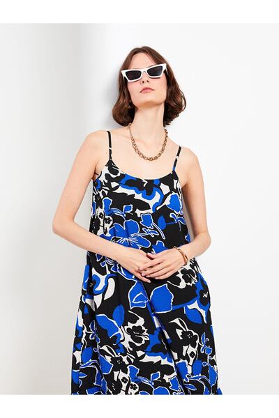 LC Waikiki Rochie de damă cu bretele cu model cu gât în U