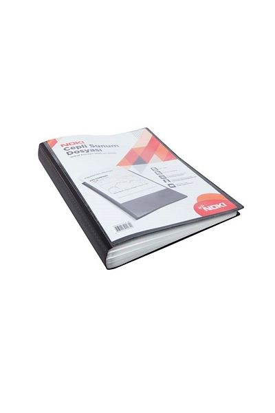 Noki Presentation File with Front Pocket A4 100 Pieces Black
