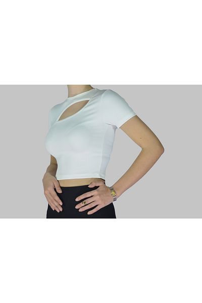 AYSİ COLLECTİON Bluză tricotată cu nervuri decupate