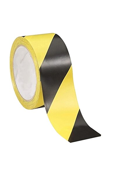 hedefsan Sarı Siyah Yer Işaretleme Bandı Ikaz Bant Fosforlu 48x30mt