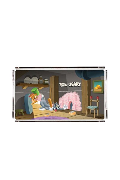 Adawall صينية بلاستيكية من نوتي توم آند جيري - 40×24 سم (منتج مرخص من وارنر بروس)