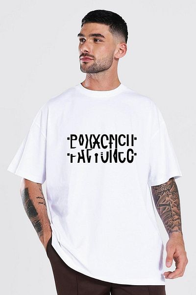 Advantage Pavilionist Written Oversize εμπριμέ μαύρο μπλουζάκι