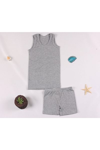 elmas kids Boy's Grey 100% βαμβακερό σορτς βαμβακερό
