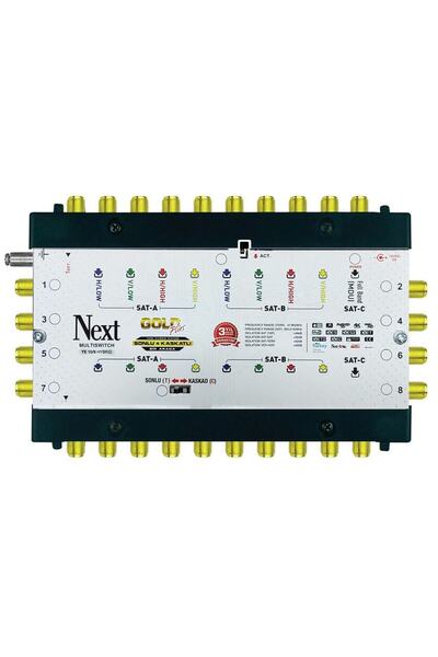 Genel Markalar UYDU SANTRAL 10/8 SONLU KASKATLI MULTISWITCH HİBRİT (ADAPTÖR DAHİL) NEXT