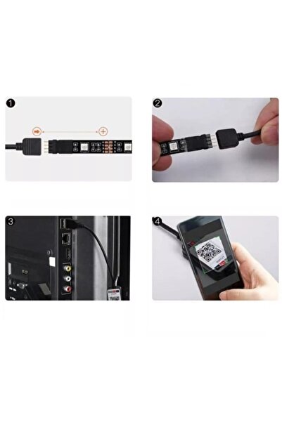 tawitec Tv Arkası Rgb Şerit Led – Usb Girişli – 3 Metre – Telefon Uygulamasın...