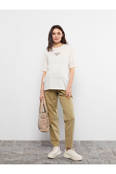 LC Waikiki Standard Fit Straight Pocket Detailed Maternity Trousers with Abdominal Panel