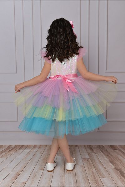 Sevimlice Kids Φόρεμα γενεθλίων Tutu με παγιέτες λευκό μονόκερο για κορίτσια