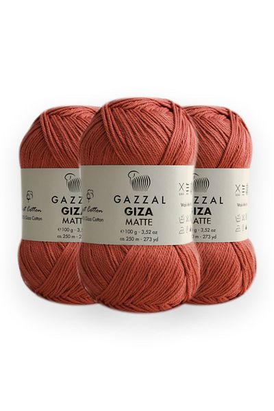 Gazzal Giza Matte 3 Πακέτο - 100 Γρ Γκίζα Βαμβάκι Amigurumi Υαλί Πλεκτό Χέρι (5590 Gmt)
