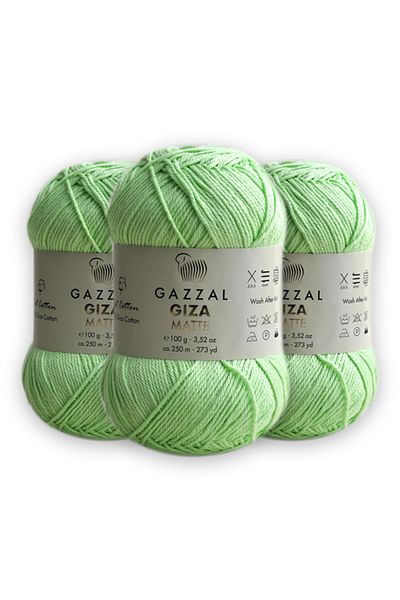 Gazzal Gıza Matte 100 Gr 3 Πακέτο Giza Cotton Amigurumi Punch Πλεκτό Χέρι Κλωστή Taka Yarn (5558 Gmt)