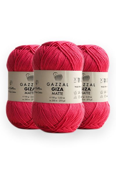 Gazzal Giza Matte 100 Gr 3 Pack Giza Cotton Amigurumi Punch Πλεκτό Χέρι Κλωστή Taka Yarn (5570 Gmt)