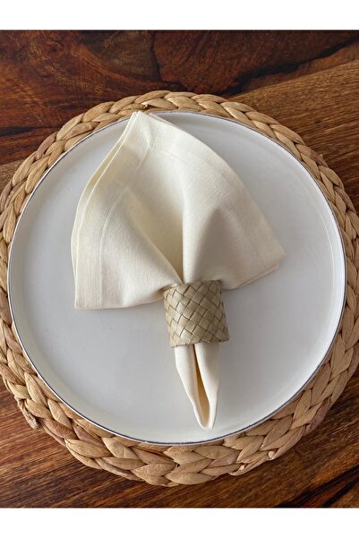 LIFE OR LOVE ebru korkmaz Stay Home Keten Kumaş Servis Sunum Peçetesi 6 Adet ...