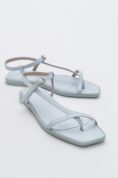 Luvi Tales Bebe Blue Skin Genuine Leather Women's Sandals