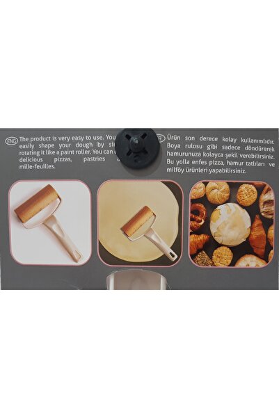 renkli çiçekler Hamur Şekillendirici Ahşap Hamur Açma Aparatı Merdane