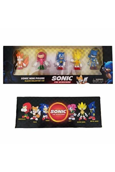 MuditaToys Sonic Mini Figür Oyuncak 5 Figürlü Oyuncak Seti Super Metal Kirpi Sonic Tails Knuckles