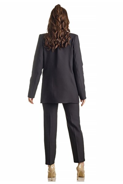 DEFİLE LUX Oversize Ceket Pantolon Takım Siyah - Bıgger Serisi