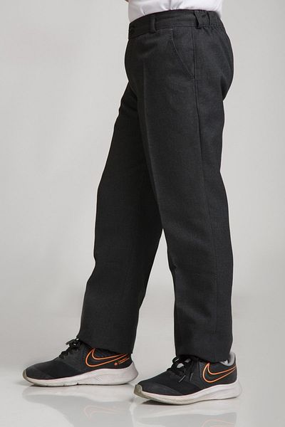 FATELLA Unisex Kids School Elastic Waist Pipe Leg Fabric Trousers