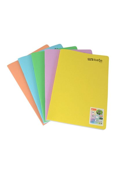 Mynote غطاء بلاستيك مقاس A4 3 قطع 80 قطعة مربعات 2 قطعة مخطط 80 قطعة دفتر 5 قطع