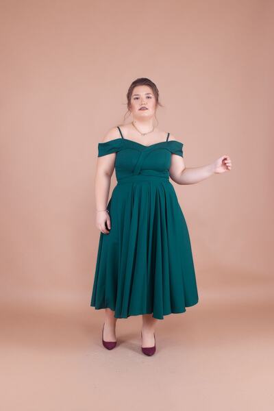 Bidoluelbise Rochie de damă, mărime mare, cu bretele, cu detaliu de umăr, pli...