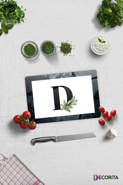Decorita لوح تقطيع الزجاج - لوح تقطيع الزجاج |   تصميم الحروف |   د |   20 سم × 30 سم