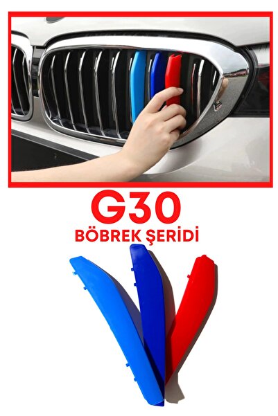 Genel Markalar Bmw G30 2018- 3 Renk M Stil Panjur Böbrek Şeridi