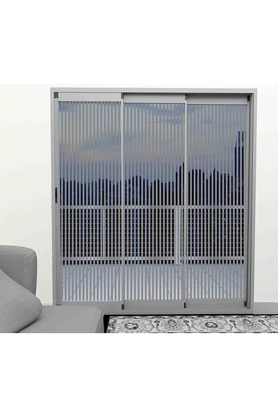 Baskı Madeni Mat Foil - Striped and Sandblasting Detailed Glass