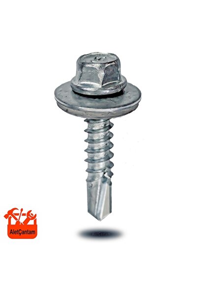 ALETÇANTAM Trapez Vida Çatı Vidası Pullu Vida 5.5x50 _ 50 Adet