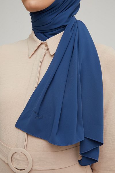 Armine Trend Medina Hedvábný šátek - Atsmıs-1003 - Modrý