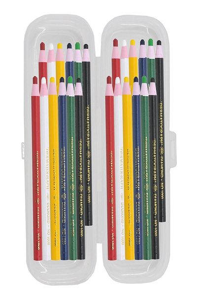 ekoset Diamond China Marker Erasable String Marking Pen Mixed 6 Colors Pack of 24