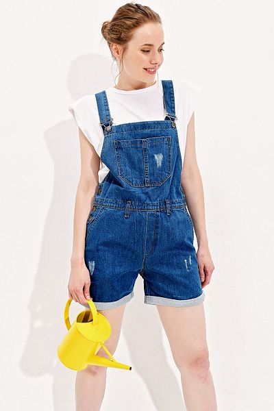 Trend Alaçatı Stili Overalls - Blue - Regular fit