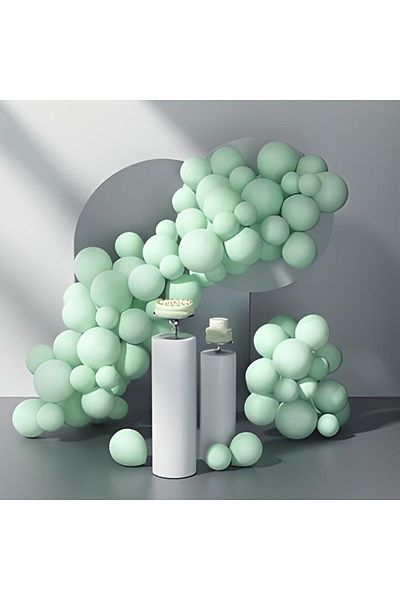 Big Party Macaron Pastel Color Green 100 Balloon