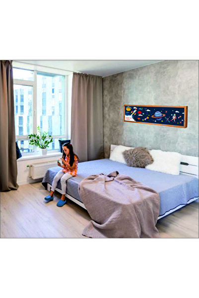Dekor olsun Ahşap Çerçeve Baza Üstü Kids Odası Led Aydınlatma 30*120cm Beyaz6...