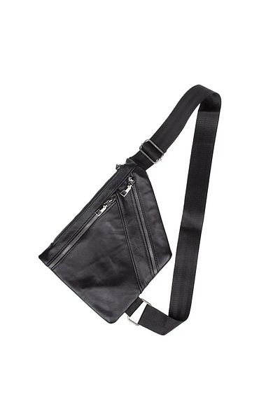 Erzeno Geantă pentru bărbați din piele naturală Freebag neagră