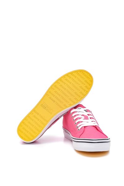 Tommy Hilfiger Yeşil - Kadın Kadın Jeans Essential Low Wmn Vulcanized Sneaker En0en01796