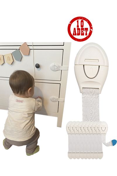 ketbox Child Baby Drawer Cabinet White Goods Safety Safety Lock Multi-Purpose Lock 10 Pieces