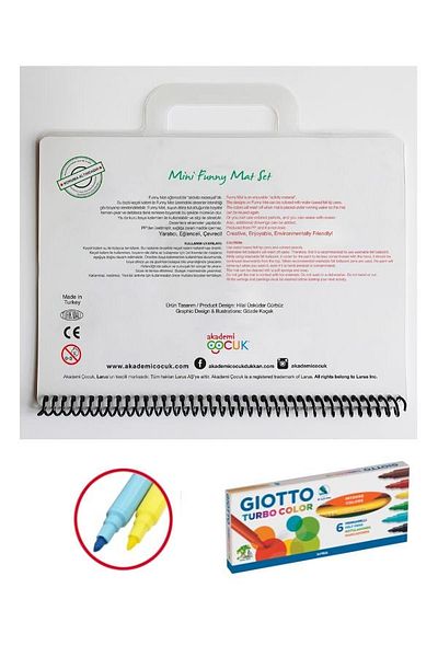 Akademi Çocuk -funny Mat - Mini Set (Travel Set) & Gietto 6 Piece Turbo Color