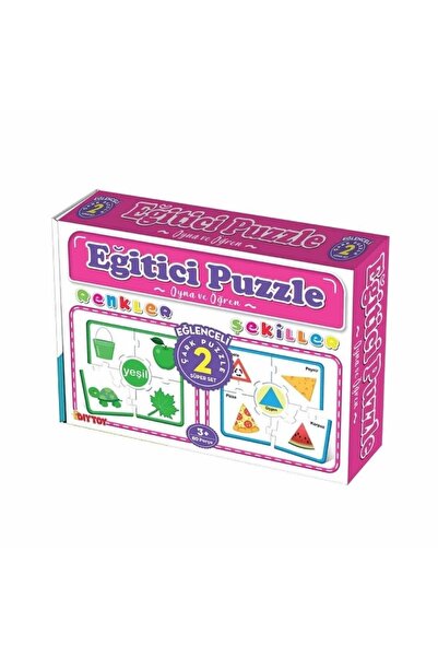 DIY Toys Eğlenceli Çark Puzzle - Renkler Şekiller