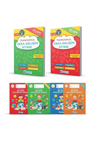 Teknookul Yayınları Tüm Sınıflar Için Bilsem Sınavı Hazırlık Seviye 3 Ve Seviye 4 Seti(s3+s4)