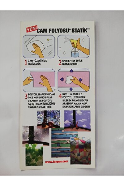 MEİWA 3 Boyutlu Üstün Japon Teknolojisi Statik Cam Folyosu En: 92cm Boy: 1 Metre