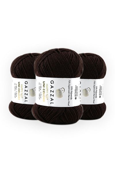 Gazzal Happy Feet 3 Pack - 50gr 165mt 75% μαλλί μεικτό πλεκτό κλωστή (3558 ΚΑΦΕ HPPYF)