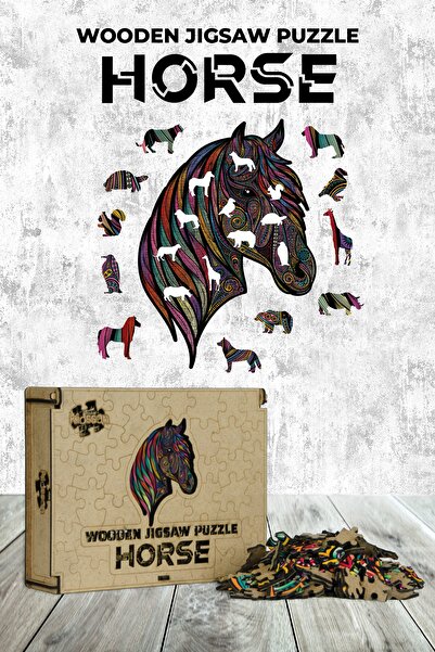 KİDSSAN Ahşap Mandala Puzzle Şekilli Özel Kesim Puzzle-yapboz (AT)