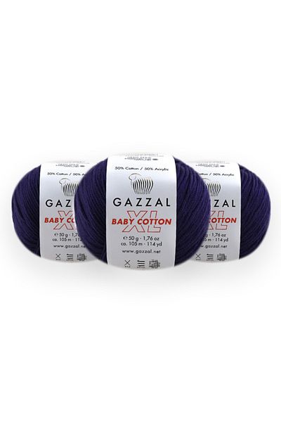Gazzal Baby Cotton Xl 50 Gr 3 Pack Amigurimi Punch Πλεκτό Χέρι Κλωστή Taka Yarn (3440 Xl)