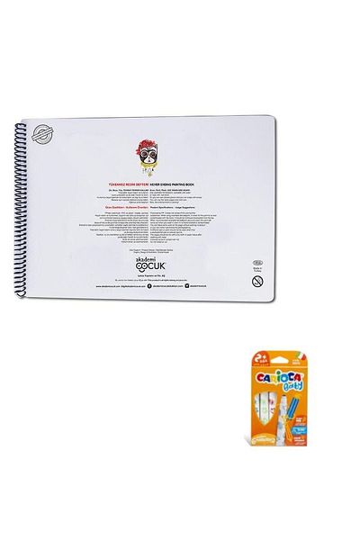 Akademi Çocuk -ballpointed Picture Notebook-2 - 35x50cm & Carioca 6-Piece Baby