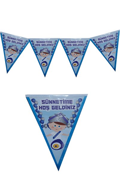 Parti dolabı Sünnetime Hoşgeldiniz Flama Yazı Sünnet Düğünü Parti Süsleri 130 cm