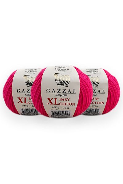 Gazzal Baby Cotton Xl 50 Gr 3 Pack Amigurimi Punch Πλεκτό Χέρι Κλωστή Taka Yarn (3461 Xl)